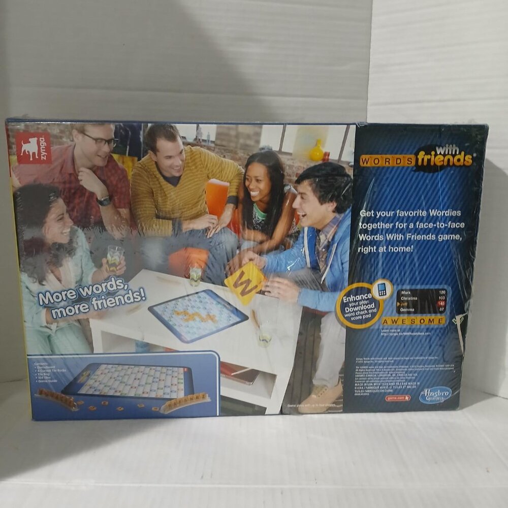 Words With Friends Board Game by Zynga Hasbro.